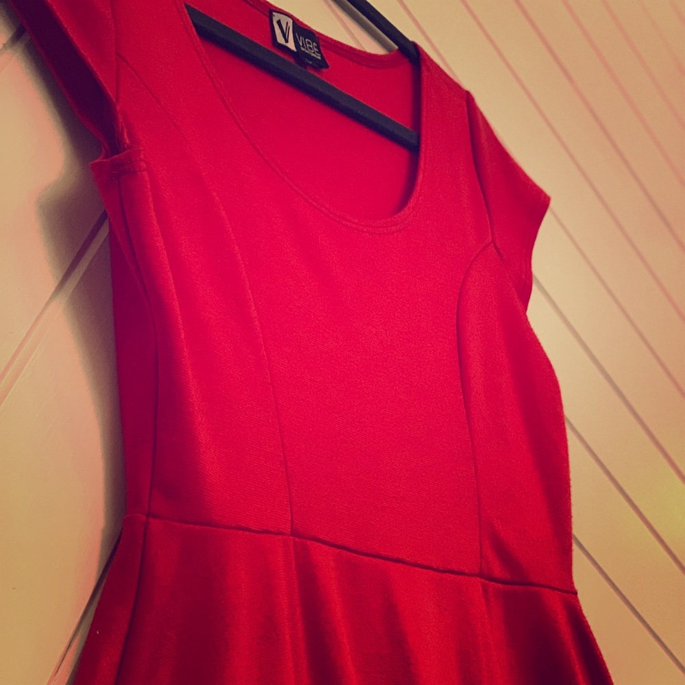 Short red dress